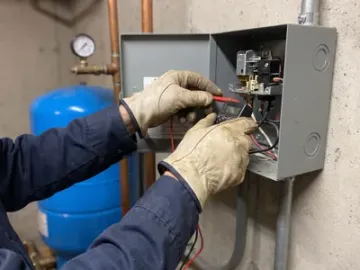 Waterlogged pressure tank swapped out
